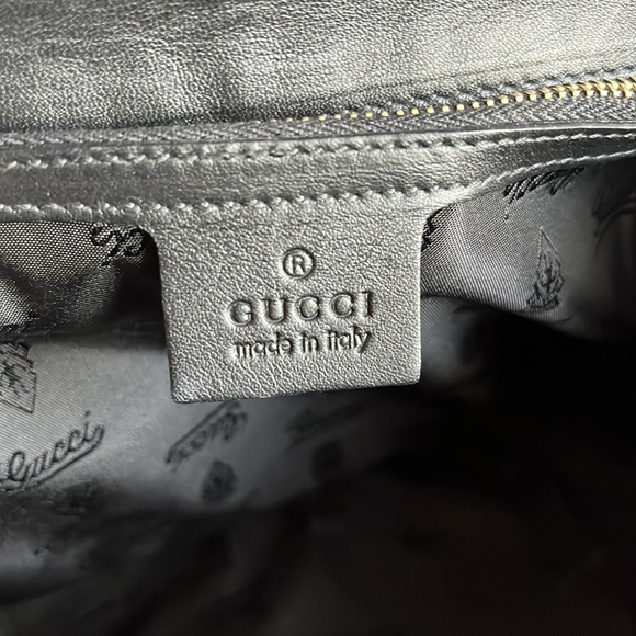 Gucci Large Queen Black Dialux Coated Canvas Tote - Picture 12 of 14